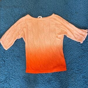 Ombre orange knit top